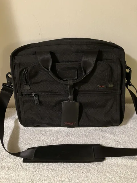 Tumi black  Expandable Messenger Briefcase Bag