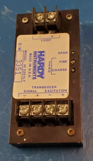 Hardy Instruments HI 2201LT strain gauge transducer 4-20mA