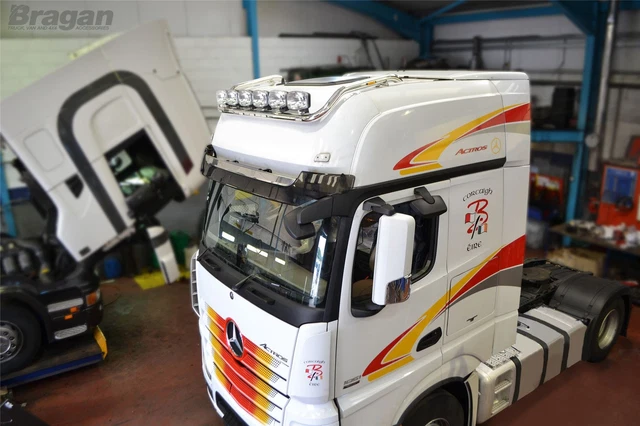 Tetto Faro Barra Per Scania 4 Series Cromo Acciaio Inox Ant. Camion