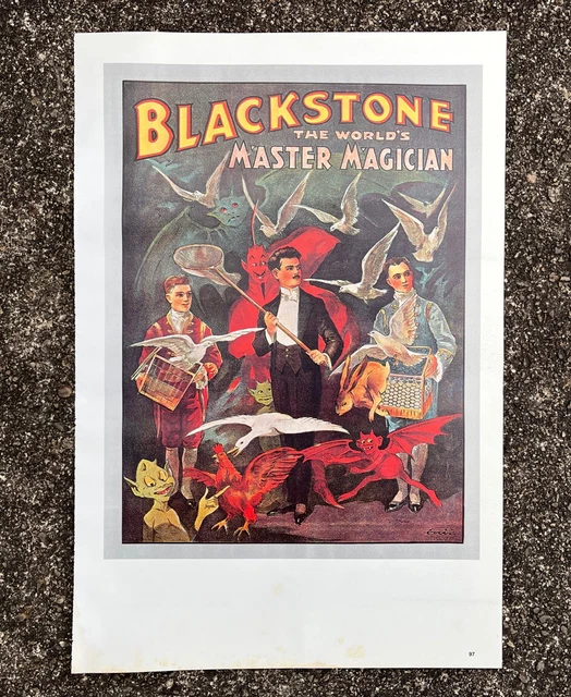 BLACKSTONE POSTER SIGN Print Magic Master Magician Devil, Alien