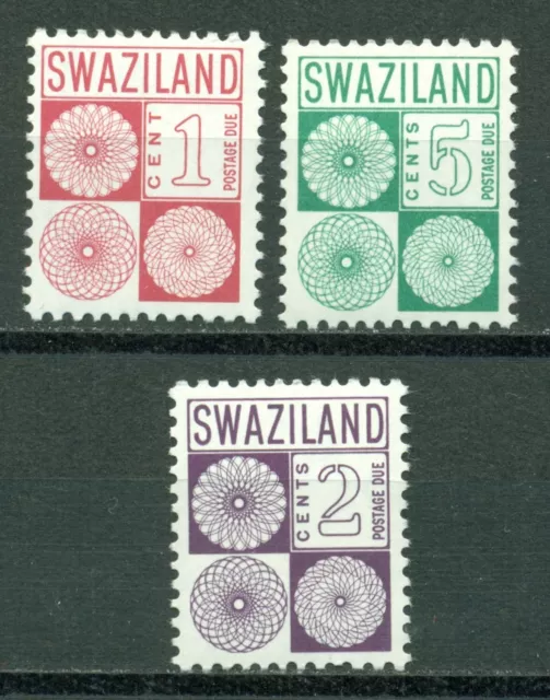 Swaziland Scott #J10-J12 MNH 1971 Postage Dues WMK 314 CV$4+