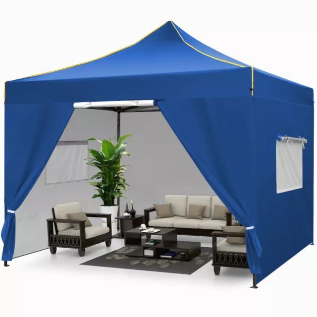 Pavillon 3x3m Pop Up Gartenpavillon Wasserdicht Pavillion UV-Schutz Faltbar Zelt