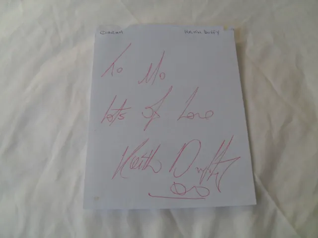 KEITH DUFFY AUTOGRAPH - Signed autograph book page CORONATION STREET