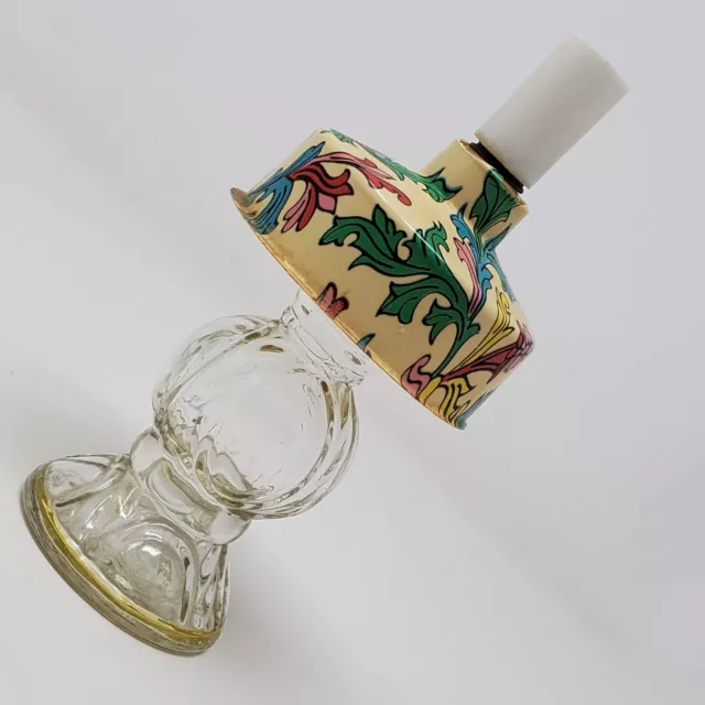Vintage 1970's Avon Honeysuckle Mini Lamp Bottle With Broken Shade EMPTY BOTTLE