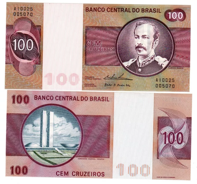 Bresil BRAZIL Billet 100 Cruzeiros ND 1974 P195A NEUF UNC