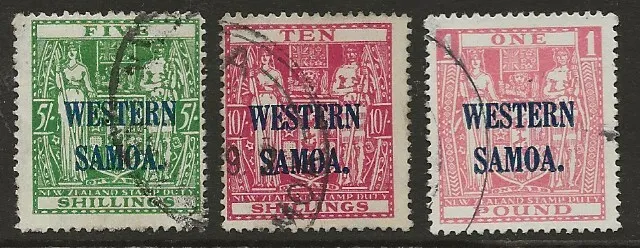 Samoa Sg 190/92 1935 5 Sich Postal Fiscals Gute / Fein Gebraucht
