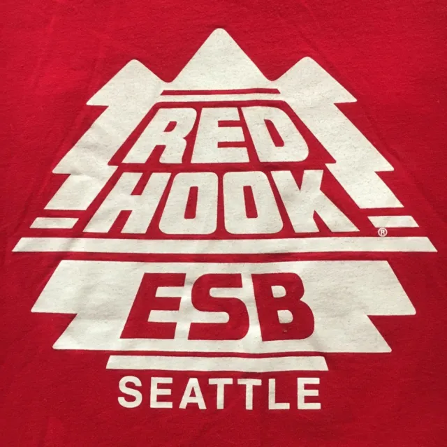 red REDHOOK ESB promo t-shirt--SEATTLE brewery IPA beer--AMERICAN APPAREL--(2XL)
