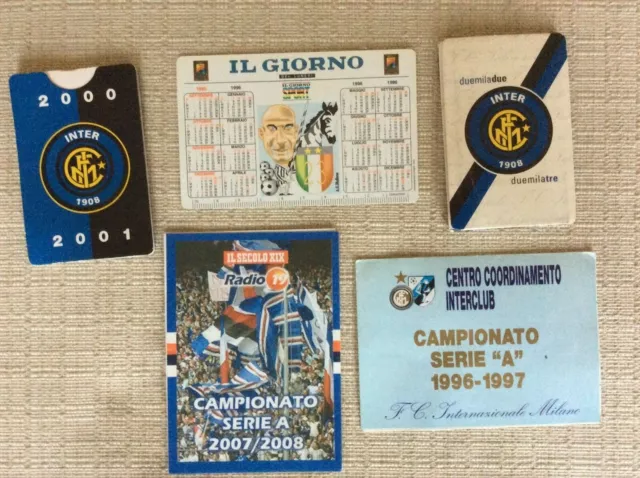 5 Calendarietti Calcio Inter Sampdoria Juventus Vialli 1976/77 23°Scudetto