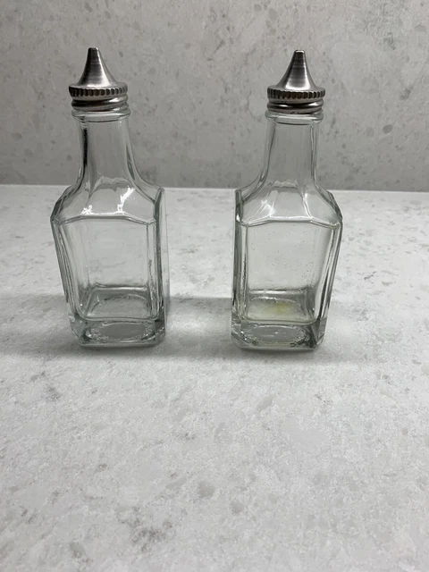 Vintage Glass Oil & Vinegar Creut Made In New York City MEDCO NYC.
