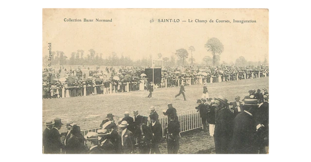 CPA 50 NORMANDIE LA MANCHE - SAINT-LO - Champ de Courses. Inauguration  Animée