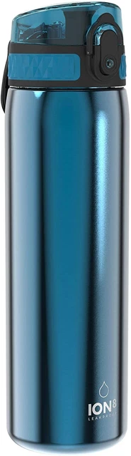 Borraccia Acciaio Inox, 600Ml, Antisperanza, Apertura Con Un Dito, Lavabile in L