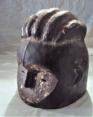 SALE - WAS $245 LARGE KWELE HEADDRESS Mask African Carving Statue Heavy!!