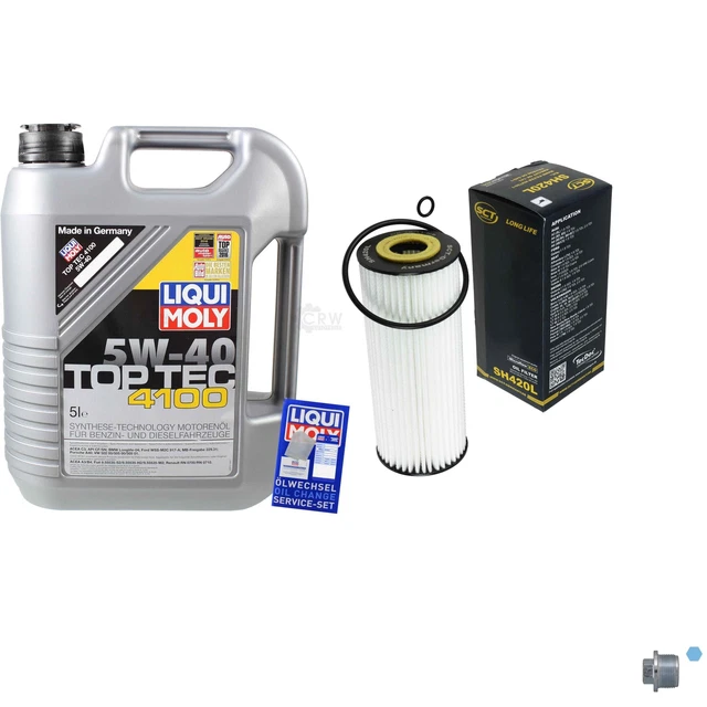Sct Germania Filtro Olio 5 L Motore Liqui Moly 3701 Top Tec 4100 5W-40 per VW Lt