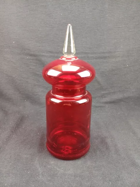 Grand pot vase rouge verre verrerie Murano design italien 1950 - 1960 venini ?