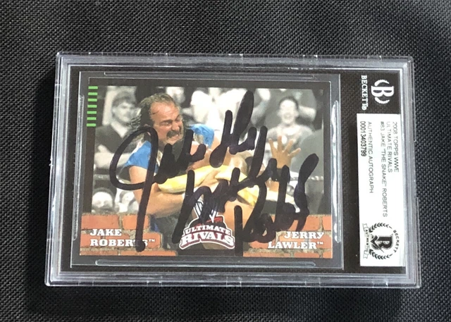 CARTE AUTO JAKE « The Snake » Roberts 2008 Topps Wwe Ultimate Rivals ...