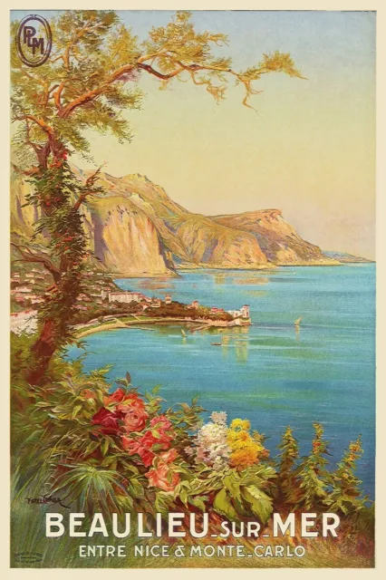 BEAULIEU sur MER Rbko - POSTER HQ 40x60cm d'une AFFICHE VINTAGE