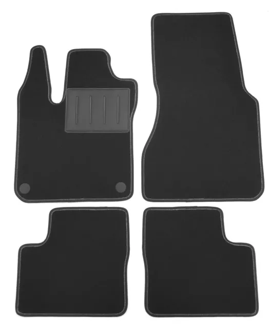 ASC tappetini auto set kit 4pz RENAULT TWINGO III SERIE 2014-2023 con battitacco