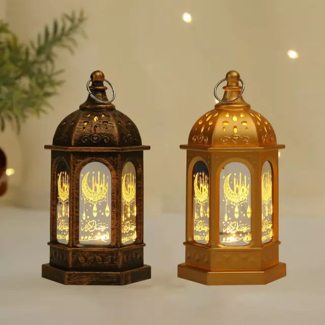 MINI RAMADAN CANDLE Mubarak Lantern Decorations, Moroccan Style LED Eid ...