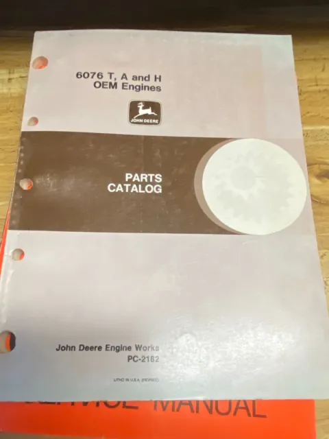 Original John Deere 6076 T, A and H OEM Manual Book parts catalog