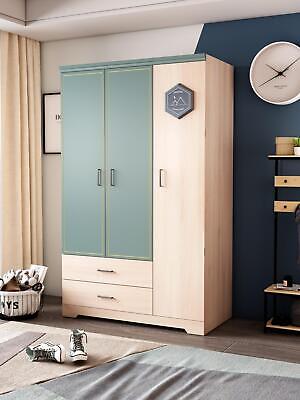 Armario armario de madera armario diseño habitación infantil azul armarios de ropa
