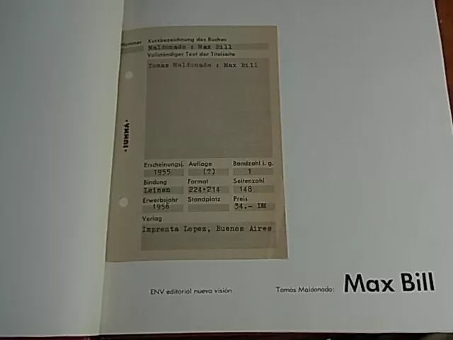 Max Bill Bauhaus Maldonado Ulm Hochschule Rar Bueonos Aires 1955 Rar 2