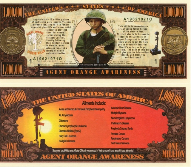 Agent Orange Sensibilisation Million Dollar Nouveauté Monnaie