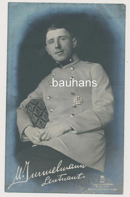 AK Flieger Pilot Leutnant Immelmann Träger Pour le Mérit Sanke 340 (6041x)