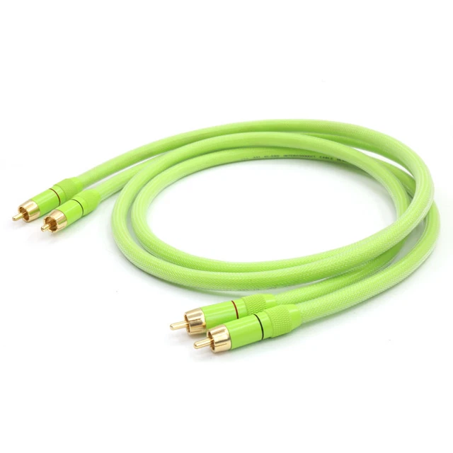 1 paio 0.5M 5N cavo di segnale OCC cavo hifi rca placcato in