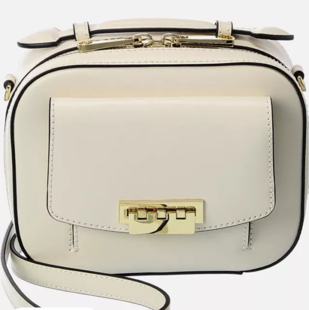 ZAC Zac Posen Earthette Small Box Leather Crossbody Swan Handbag