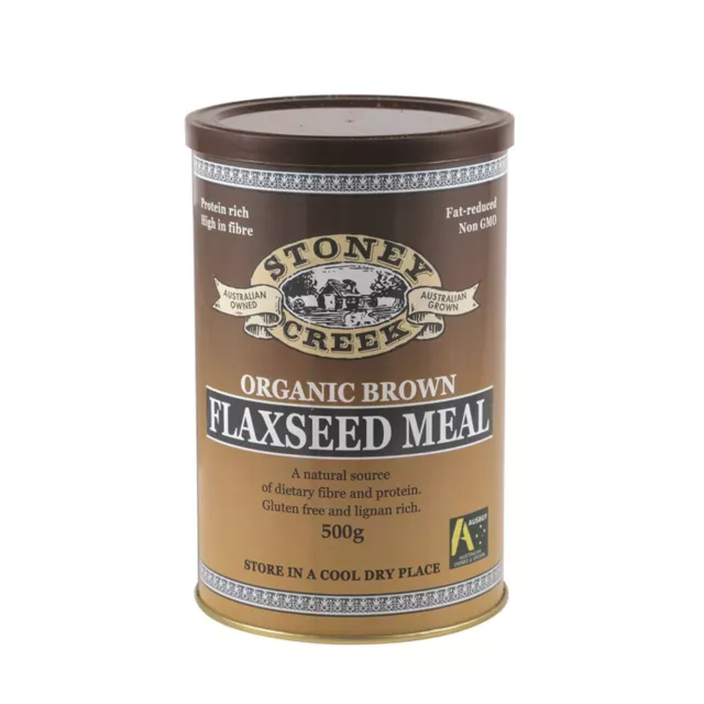 Stoney Creek Organic Brown Flaxseed Meal 500G High Fibre (Best Before 25/10/23)