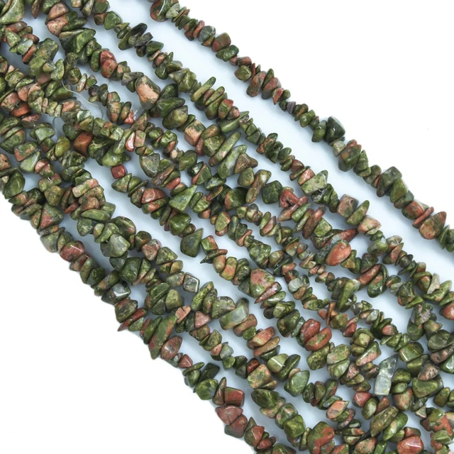 Unakite Nugget Smooth Gemstone Uncut Chips AAA Quality Wholesale Beads 6mm 34"