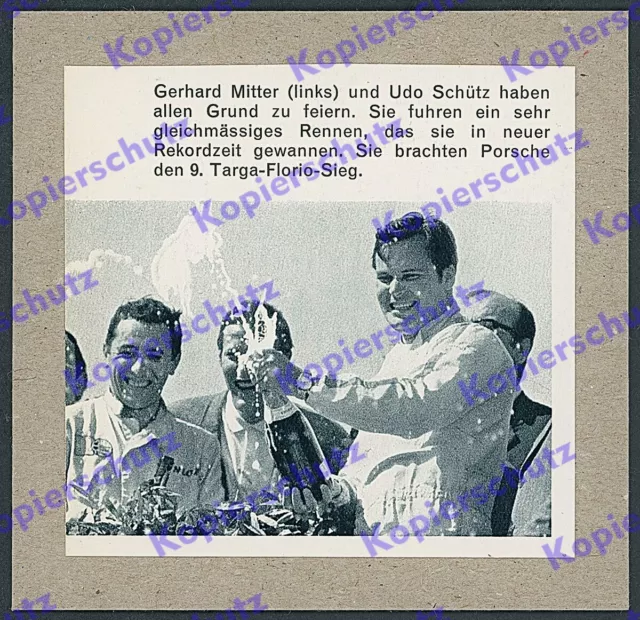 Targa Floria Motorsport Weltmeisterschaft Sizilien Porsche Mitter Schütz 1969