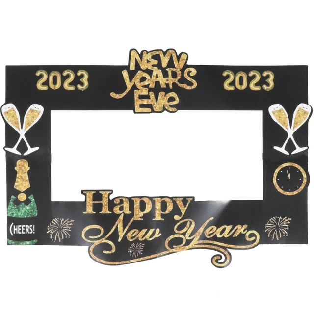 Marco de fotos selfie para artículos de fiesta de Año Nuevo accesorios de fotos decorar papel