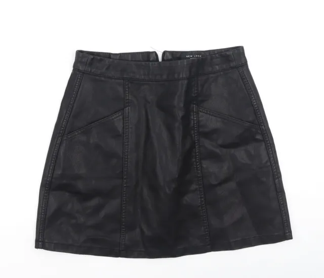 New Look Womens Black Viscose Mini Skirt Size 8