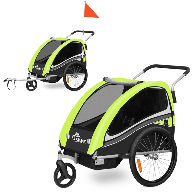SAMAX Rimorchio per Bicicletta con Ruote Bici Carrello Rimorchio per