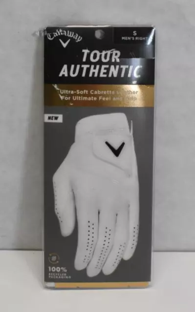 Callaway Tour Authentic '22 Mens Right Golf Glove Size Small Cabretta Leather