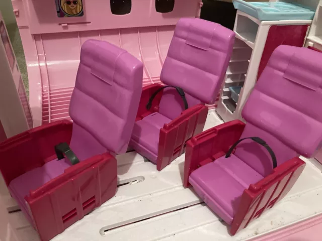 Mattel Barbie Passport glamour vacation Jumbo Jet Pink Airplane 3