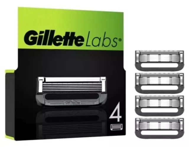 Gillette Labs - Lot De 4 Lames De Recharge Pour Rasoir