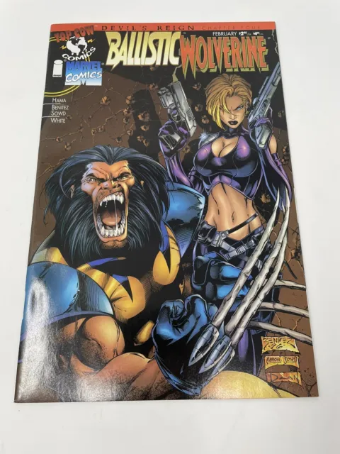 Ballistic Wolverine #1 Devil's Reign 4 Joe Benitez Cover Top Cow Marvel 1997 Nm!