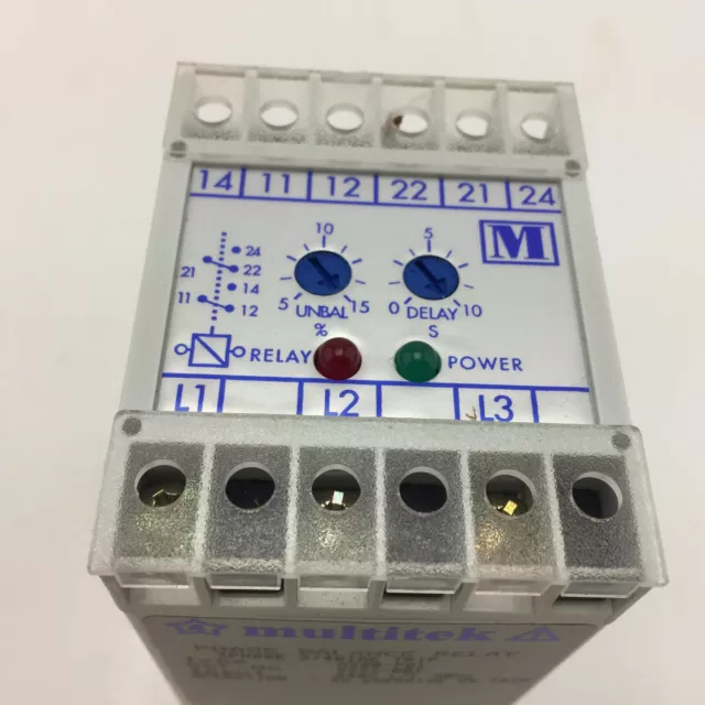 MULTITEK M200-PB1 Phase balance relay 3Phase 3/4Wire trip input 440V 50hz 3