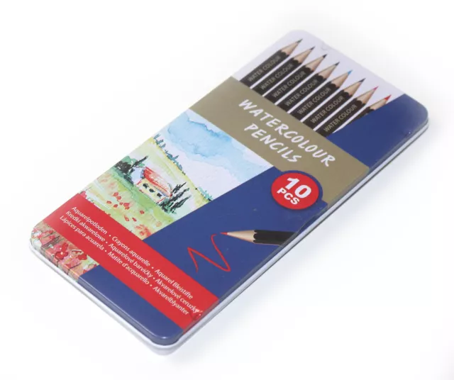 10 x WATERCOLOUR PENCILS-Aquarell Bleistifte- zum malen von Bilder & Aquarell