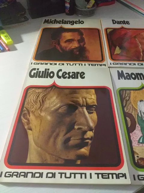 I GRANDI DI TUTTI I TEMPI - Mondadori (CESARE, MICHELANGELO,MAOMETTO,DANTE,BUDDH