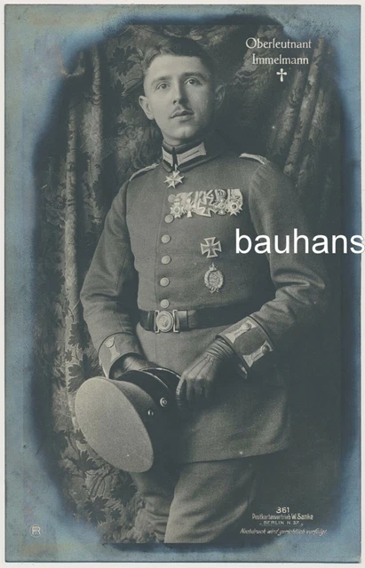 AK Flieger Pilot Oberleutnant Immelmann Träger Pour le Mérit Sanke 361 (6044x)