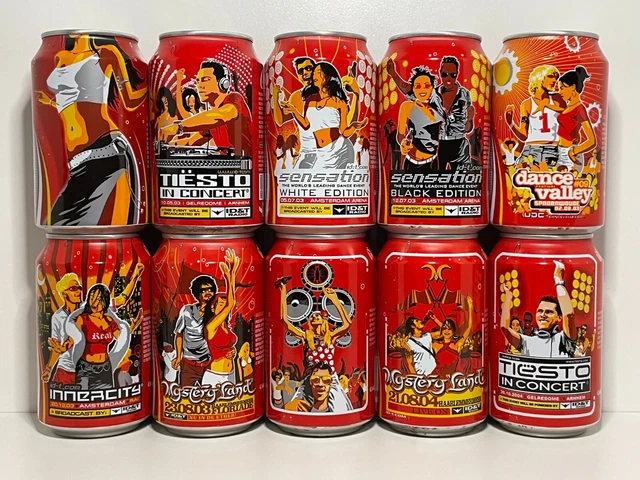 Coca Cola Coke Cans; 8 Different Music Festivals Cans Holland, 2003/2004