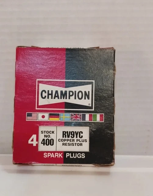 Vintage CHAMPION Copper Plus Resistor RV9YC No. 400 Pack of 4 New Old Stock NOS