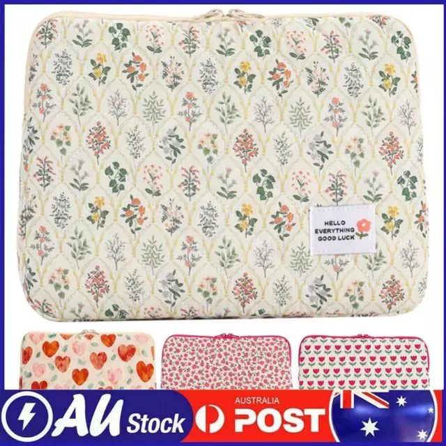 Computer Bag Water-Resistant Notebook Bag Floral Compatible for 14 in Notebook