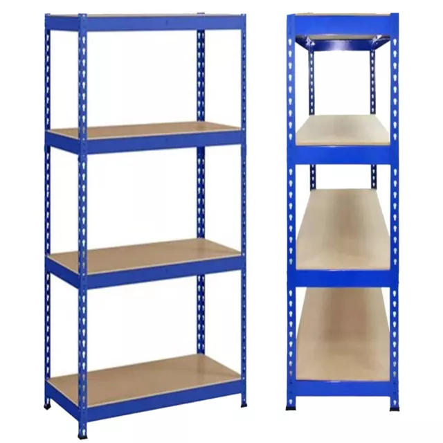 4Tier(180cm x 120cm x 60cm) Extra Heavy Duty Metal Blue Shelving Rack Unit S247.