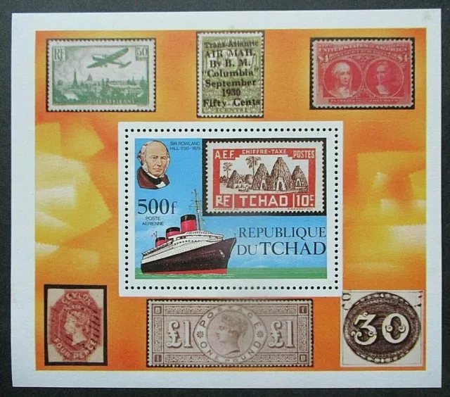 Chad 1979 Death Centenary of Rowland Hill Mini Sheet UM. SG MS582