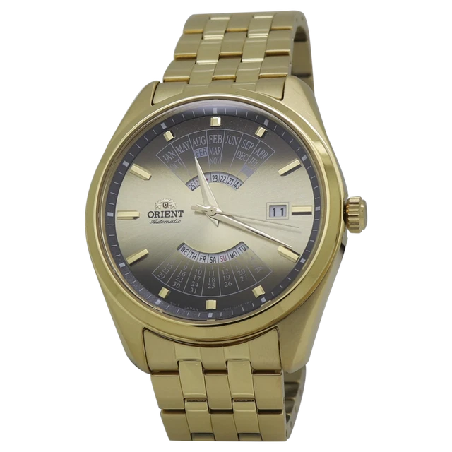 ORIENT MULTIYEAR CALENDAR Goldtone Stainless Steel Men's Watch RA