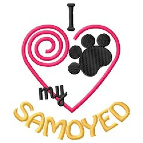 I "Heart" My Samoyed Short-Sleeved T-Shirt 1446-2 Size S - XXL